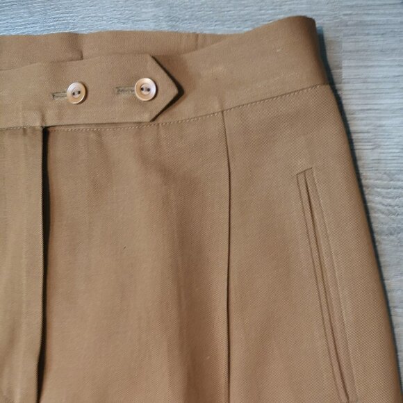 Shop 80s Vintage Quiet Luxury High Waisted Wool Tapered BRONZE Dress Pants - Picture 5 of 11